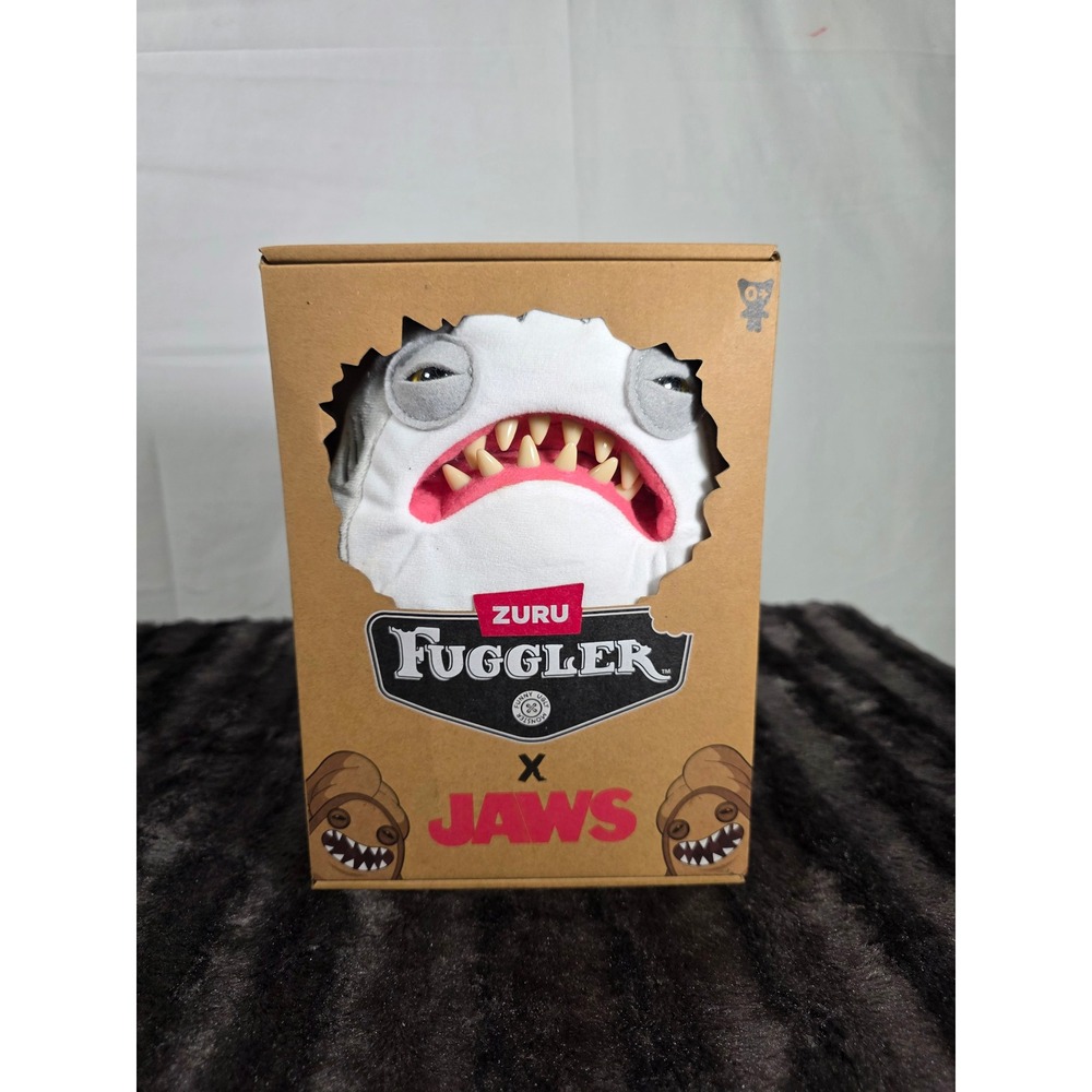Zuru Fuggler x Jaws Great White Shark Plush Funny Ugly Monster Movie Collab NEW